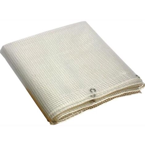 TELONI TELONE OCCHIELLATO RETINATO PVC PAPILLON MT. 3.50X3.0 BIANCO TRASPARENTE (1/3)