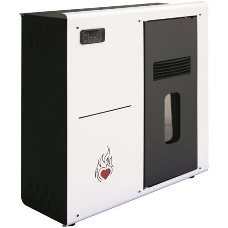 STUFA A PELLET 7,89KW CUORE CALDO SLIM 8 BIANCA 84x30xH90 CM (1/5)