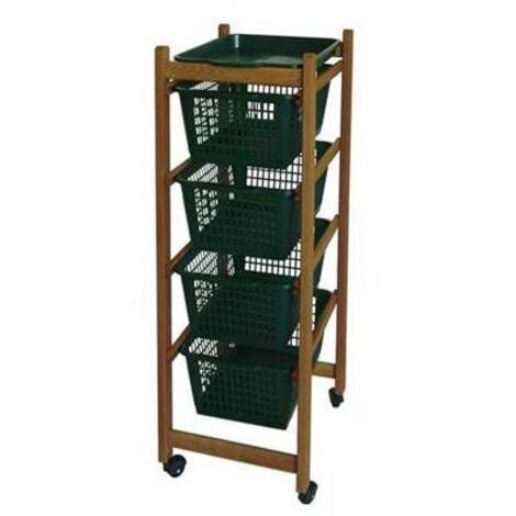 CARRELLO IN LEGNO COLORE CILIEGIO CM.37x30x78 h (1/2)