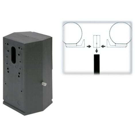 ATTACCO ATTACCHI 2 BRACCI PER PALI SFERE GLOBO CM.74x77xH142 ILLUMINAZIONE (1/5)