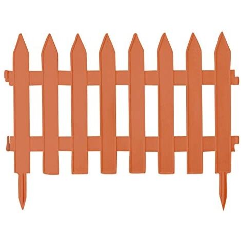 Recinzione da giardino in plastica color terracotta, 3,2 m