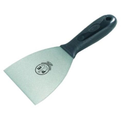 Spatola flessibile per stuccatori ART.504 con lama in acciaio temprato e manico in plastica -120 mm
