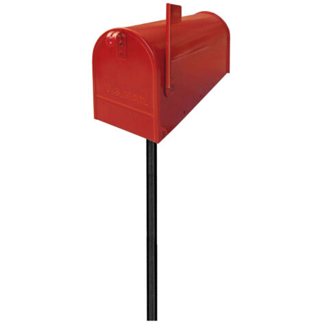 Palo in Lamiera Zincata Nero per Cassetta Postale Alubox America h 77 cm