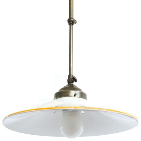 LAMPADE LINEA ATMOSFERA LAMPADARIO TELESCOPICO IN OTTONE E CERAMICA (1/4)