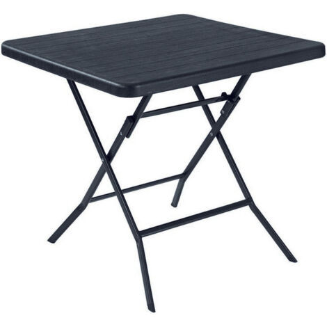 TAVOLO TAVOLINO PIEGHEVOLE METALWOOD CM.78X78XH74 ARREDO GIARDINO TAVOLI ESTERNO