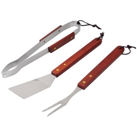 SET BARBECUE EL GAUCHO 3 PEZZI GOURMET PINZA FORCHETTONE SPATOLA (1/2)