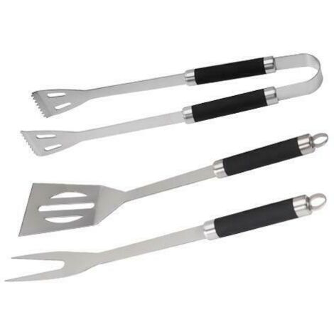 SET BARBECUE EL GAUCHO 3 PEZZI MISTER CHEF PINZA FORCHETTONE SPATOLA (1/2)