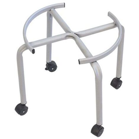 Supporto con ruote x contenitore olio lt 25 30 50 piede fusto botte carrello