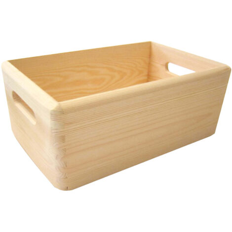 CASSETTE PORTATUTTO IN ABETE MASSELLO ALBERIAMO MODELLO S CM.30X20X14 PZ. 2 (1/3)