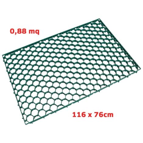 GRIGLIE SALVA PRATO P115V COLORE VERDE CM.115x75xH3,0 (1/10)