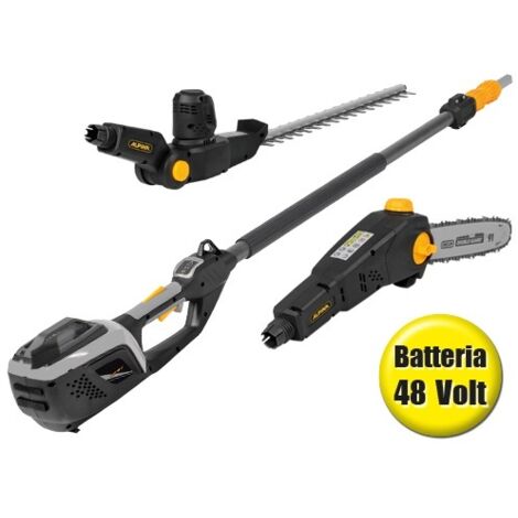 Alpina AMT 48 Li Kit - Attrezzo multifunzione con accessorio tagliasiepi e potatore incl. batteria e caricabatteria