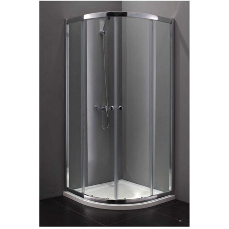BOX DOCCIA SEMICIRCOLARE BRIXO GIGLIO CM.78X78X190H VETRO SPESSORE 5MM ALLUMINIO (1/5)