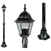 Lampada testa palo classica luce da esterno manicotto 60mm ruggine