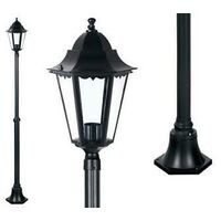 Lampada testa palo classica luce da esterno manicotto 60mm ruggine