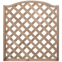 Pannello Grigliato Giardino Onda Mod. Patio 90X90 Cm In Legno Tropicale Naturale 1Pz