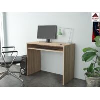 Scrivania 90 Rovere Porta Pc Salvaspazio con Ripiano Estraibile Ufficio Consolle