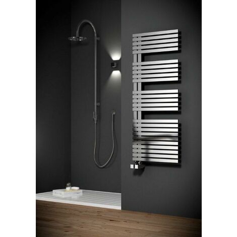 Reina Entice 1200 x 500mm Stainless Steel Modern Vertical Bathroom Towel Rail and Radiator - Brushed