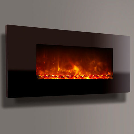 Celsi Electriflame XD 1100 1.5kw Wall Mounted Electric Fire - Piano Black Glass