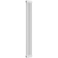 Reina Colona 1500 x 290mm (2 columns) Designer Steel Traditional Vertical Radiator - White