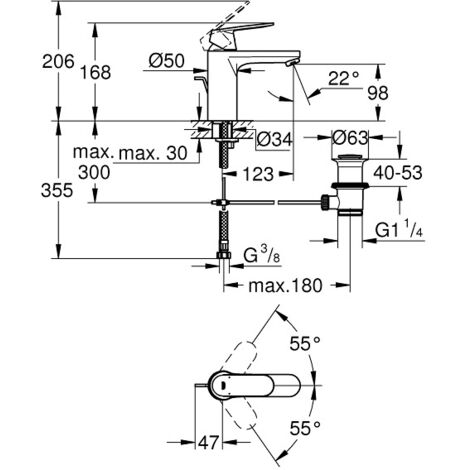 Grohe Eurosmart Cosmopolitan Monomando lavabo 1/2″ tamaño M (23325KW0)