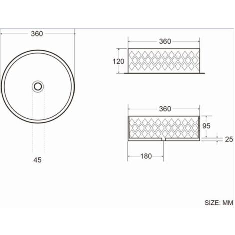 Swiss Aqua Technologies Lavabo sobre encimera Infinitio 36 x 36 x 12 cm sin rebosadero, blanco brillo (SATINF3636)