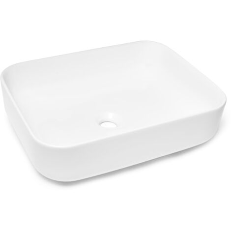 Swiss Aqua Technologies Infinitio lavabo independiente 50 x 39 x 13 cm sin rebosadero, blanco (SATINF5039)