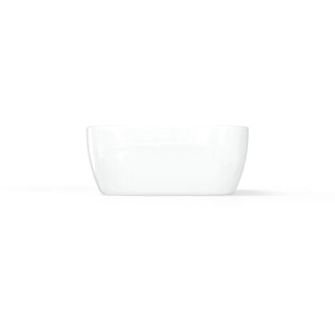 Swiss Aqua Technologies Lavabo sobre encimera Infinitio 45,5 x 32,5 cm, sin rebosadero, Blanco brillante (SATINF4532)