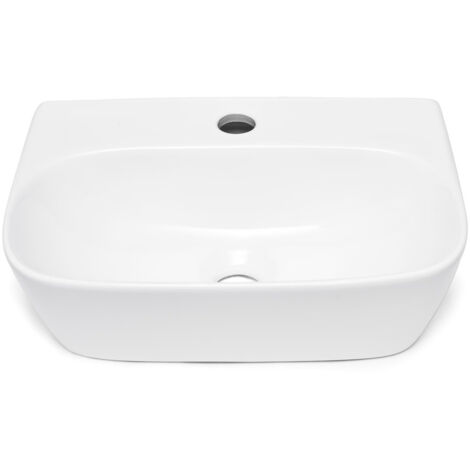 Swiss Aqua Technologies Brevis Lavabo suspendido con orificio para grifería, 43x30x13cm (SATBRE4330R)