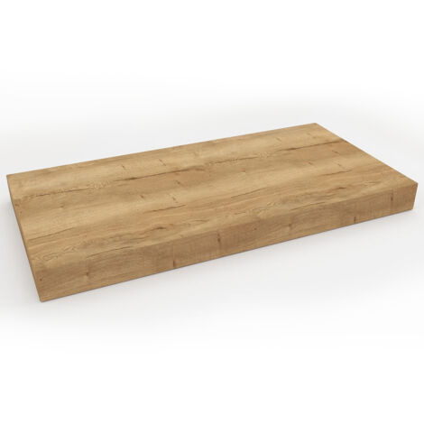 Naturel Encimera de lavabo natural 80x8x50 cm, Roble Halifax natural marrón claro (DO8050DH)