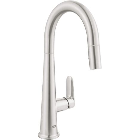 Grohe Grifo monomando de fregadero Veletto, acero inoxidable (G30419DC0) (1/5)