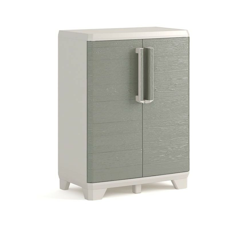 KETER Armoire Haute EXCELLENCE - Armoire de Rangement en Résine - Étagères  Modulables, Pieds Surélevés - Cuisine, Garage, Atelier, Placard - 68 x 39 x