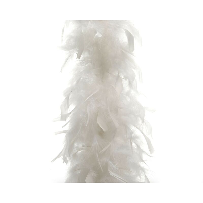 Guirlande de Noël Plumes BOA Blanche L 180 cm collection Sarah B. -  Guirlandes de noël et cheveux d'ange pour sapin - Décomania