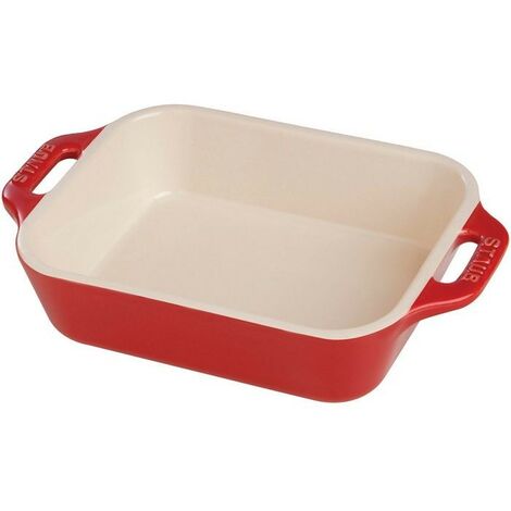 Plat à Gratin Rectangulaire 19 x 12 cm Rouge en Céramique