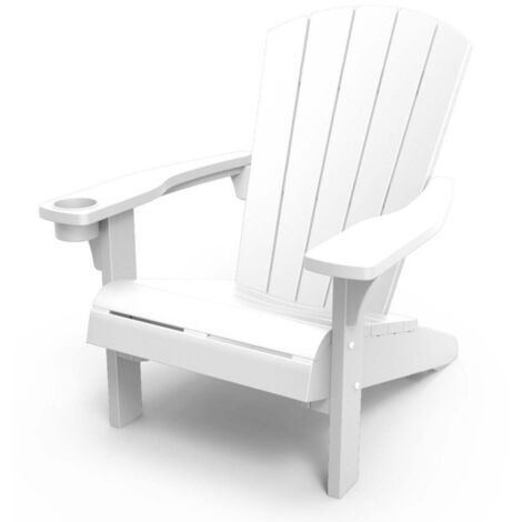Keter ALPINE ADIRONDACK Chaise Blanc