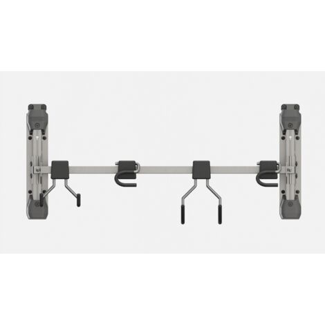 Keter – Kit de suspension d'outils pour abris de jardin – 4 crochets réglables en acier inoxydable – Capacité 36 kg – Dimensions 74x15x30cm