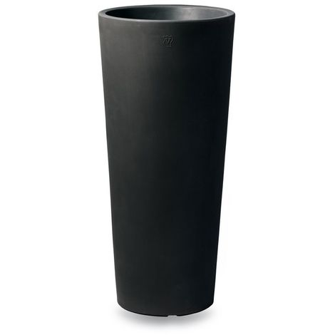 Veca – Vase haut rond 85 cm – Polymère spécial résistant aux UV – Léger et solide – Pour intérieur et extérieur – Résiste aux chocs et températures extrêmes