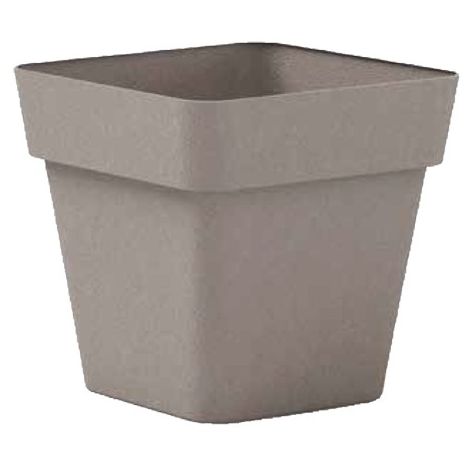 POT PLASTIQUE CLEO CARRE AVEC ROUES 40 CM VECA - Couleur : Havane - Colore: Bianco (1/4)