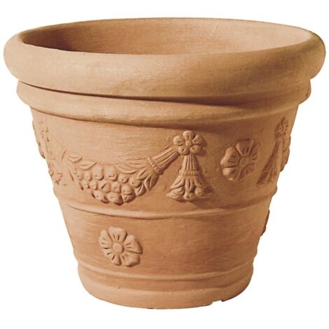 Vase en résine Shabby diamètre 50cm – Résistant aux UV – Pour espaces intérieurs et extérieurs – Nettoyage facile – Vasar