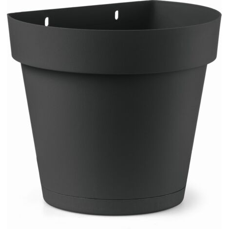 Vase mural Cléo  Anthracite - 18 cm