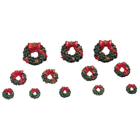 Wreaths With Red Bow Set of 12 Réf. 34957