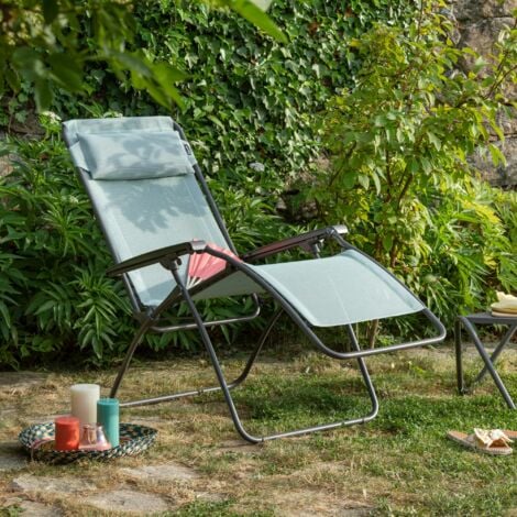Fauteuil Relax Jardin - Chaise Longue Zéro Gravité - Rclip - Batyline® Iso - Vert Tilleul - Lafuma Mobilier
