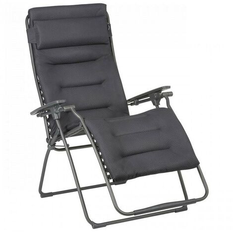 FUTURA XL Be Comfort LaFuma LFM3131 Chaise longue inclinable gris foncé (1/2)