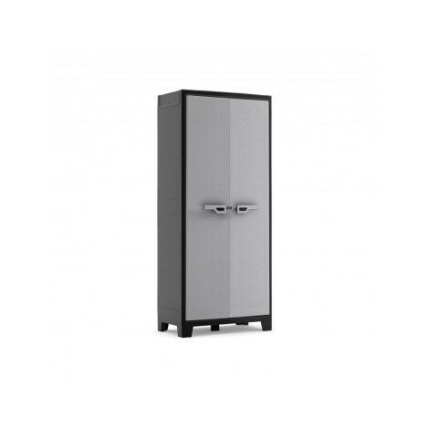 Keter – Armoire de jardin étanche 182x80x44 cm – Système d'ouverture assistée – Étagères réglables – Prédisposition pour cadenas