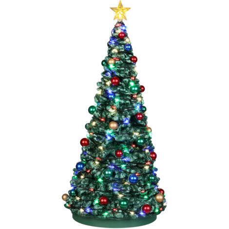 Lemax – Arbre de Noël extérieur lumineux 4,5V – Dimensions 11,5 x 11,5 x 24,5 cm – Pour embellir vos espaces extérieurs