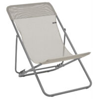 Lafuma Mobilier – Chaise longue chilienne Batyline – Structure acier 22mm – Réglage multi-positions – Résistante aux UV – Coloris Seigle