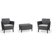 Keter Set Table + Fauteuil SALEMO Graphite