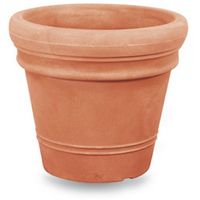 Vase Ducale Lisse Double Bord Anthracite - 55 cm