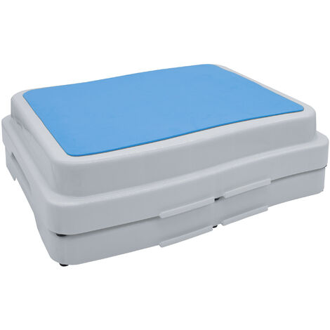Trittstufe stapelbar weiß 50 x 40 cm - 2er Set - Antirutsch Badezimmer Tritthocker - Dusche Einstiegshilfe Badewanne Aufstiegshocker Hochstufe Stufenhocker rutschfest für Senioren und Kinder