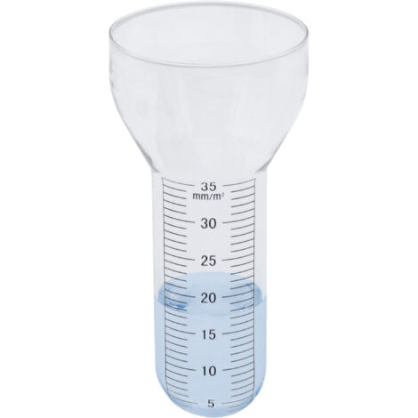 Regenmesser Ersatzglas XXL mit Skala - 17 x 8 cm - Niederschlagsmesser für Wetterstation - Wassermengenmesser Zylinder Messglas Ersatz Glaszylinder Wetterstationzubehör