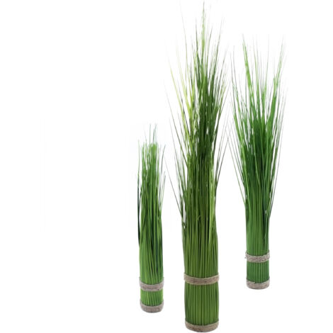 Kunst Dekogras Bündel grün 3er Set Künstliches Deko Stehgras